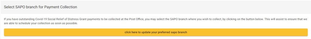 Update Your Preferred SAPO branch?